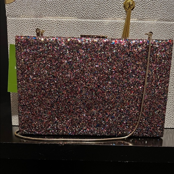 Kate Spade Emanuelle Cluch - Belmont Street Rose-gold Multi Glitter